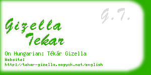 gizella tekar business card
